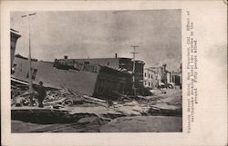 Valencia Street Hotel, Effect of Earthquake Sinking Hotel Two Stories in the Ground San Francisco, CA 1906 San Francisco Earthqu Postcard