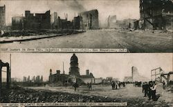 Market St. from 7th, Majestic Theatre on Right San Francisco, CA 1906 San Francisco Earthquake Postcard Postcard Postcard