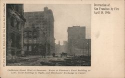 Destruction of San Francisco by Fire - April 18, 1906 California 1906 San Francisco Earthquake Postcard Postcard Postcard