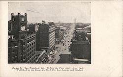 Market St. before the Fire April 18-20 1906 Postcard