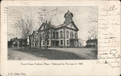 Town House - Destroyed by Fire June 4, 1900 Postcard