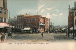 The Square and Transfer Station Haverhill, MA Postcard Postcard Postcard