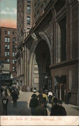 Ent. La Salle St. Station Postcard