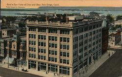 Bird's Eye View of Vity and Bay, Point Loma in Distance San Diego, CA Postcard Postcard Postcard