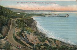 Military Road to Fort Rosecrans Postcard