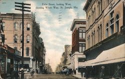 Felix Street Looking West, Showing White Way Postcard