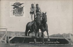 5000 Troops at St. Joseph, Mo. Postcard