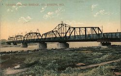 Grand Island Bridge St. Joseph, MO Postcard Postcard Postcard