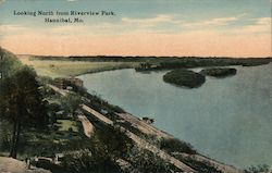 Looking North from Riverview Park Hannibal, MO Postcard Postcard Postcard