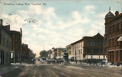 Broadway Looking West Hannibal, MO Postcard Postcard Postcard