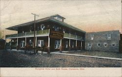 Bungalow Hotel and Bath House Postcard