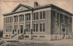 High School Building Postcard