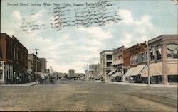 Second Street, Looking West, New Union Station Postcard