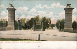 Grand Ave. Entrance, Tower Grove Park St. Louis, MO Postcard Postcard Postcard