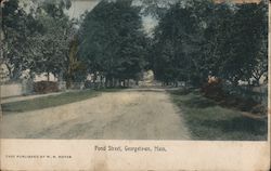 Pond Street, Georgetown, Mass. Postcard