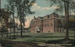 Rand Hall and Cheney House , Bates College Postcard