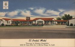 El Portal Motel San Diego, CA Postcard Postcard Postcard