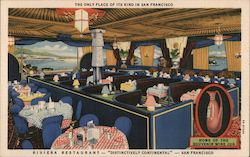 Riviera Restaurant, "Distinctively Continental" Postcard