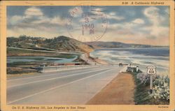 On US Highway 101, Los Angeles to San Diego Postcard