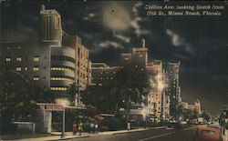 Collins Ave. Looking South From 17th St. Miami Beach, FL Postcard Postcard Postcard