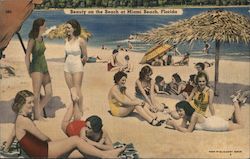 Beauty on the Beach at Miami Beach Postcard