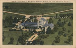 Aerial View of Will Rogers Memorial Museum and Tomb Postcard