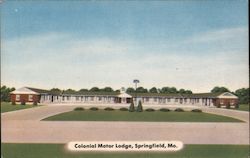 Colonial Motor Lodge Springfield, MO Postcard Postcard Postcard