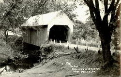 Ve Olde Covered Bridge Post Mills, VT Postcard Postcard