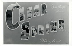 Greetings From Clear Spring Maryland Postcard Postcard