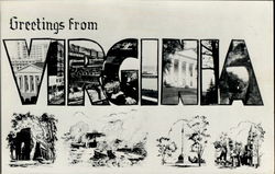 Greetings From Virginia Postcard