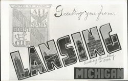 Greetings From Lansing Postcard