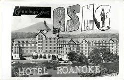 Greetings From A.S.H.C. Hotel Roanoke Virginia Postcard Postcard