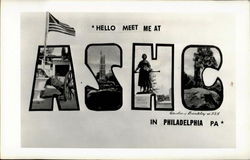 Hello Meet Me At A.S.H.C Postcard