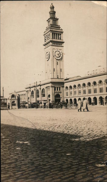 Ferry Building, 1915, Rare View San Francisco, CA Original Photograph