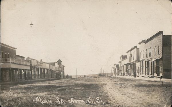 Main Street Avon SD South Dakota Postcard