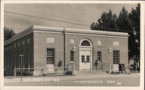 U S Post Office Winnemucca NV Postcard   Card00689 Fr 