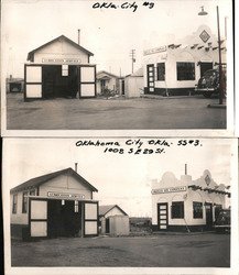 Lot of 2 Photos: Skelly Oil Company Lubrication Service & Gas Station Oklahoma City, OK Original Photograph Original Photograph Original Photograph