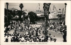 The Arrival of Steamers Santa Catalina Island, CA Postcard Postcard Postcard