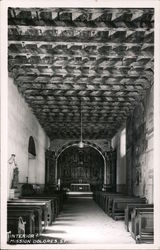 Interior Mission Dolores Postcard