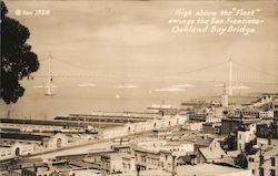 High Above The "Fleet" Swings The San Francisco-Oakland Bay Bridge California Postcard Postcard Postcard