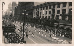 Parade along Market Street Postcard