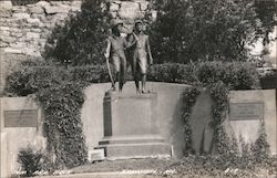 Sawyer and Huck Finn Statue Postcard