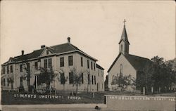 St Marys Institute Ponca Catholic Church Postcard