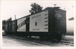 Budweiser Anheuser Busch Beer Car Train Postcard