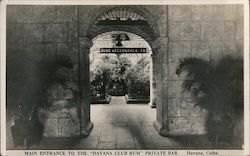 Main Entrance to the Havana Club Rum Private Bar Postcard