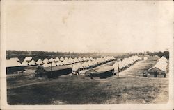 Military Camp with Tents Postcard