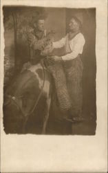 Two Men and a Horse Postcard