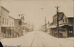 Winter Street Scene City Meat Market Auburn, CA Postcard Postcard Postcard