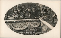 The Rev. at Work on Grotto Postcard