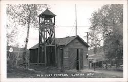 Old Fire Station Eureka, NV Postcard Postcard Postcard